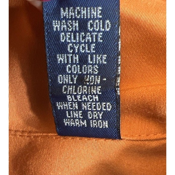 Karen Scott II Short Sleeve Button Down Orange Lightweight Blouse Size 2X - Picture 8 of 13